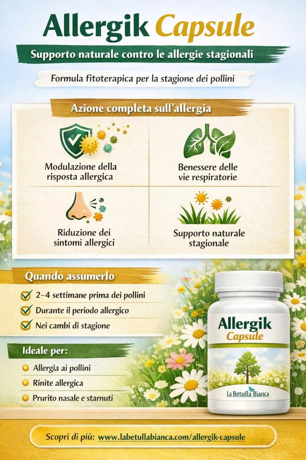allergik capsule integratore naturale allergia pollini