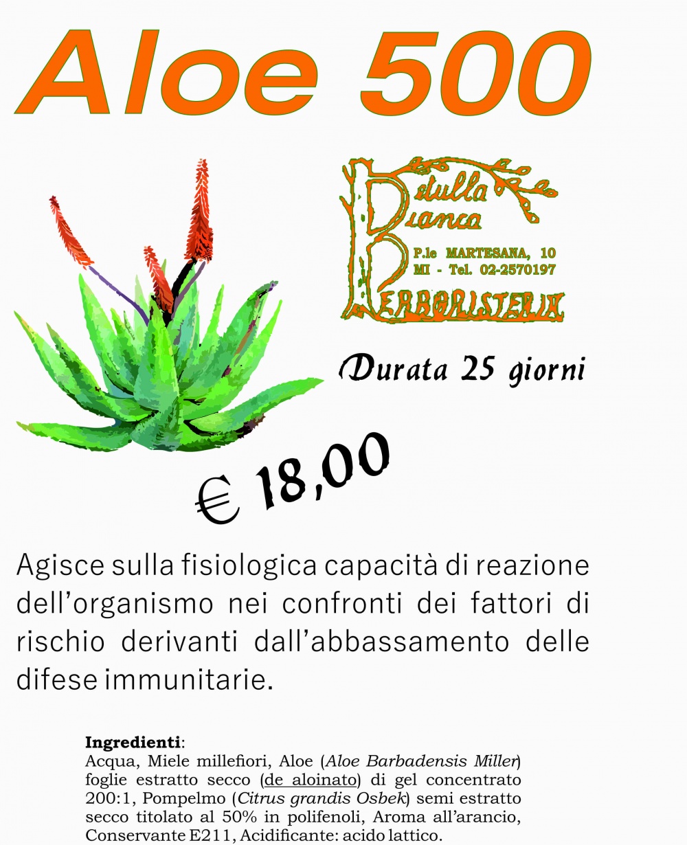 Aloe 500 cartello