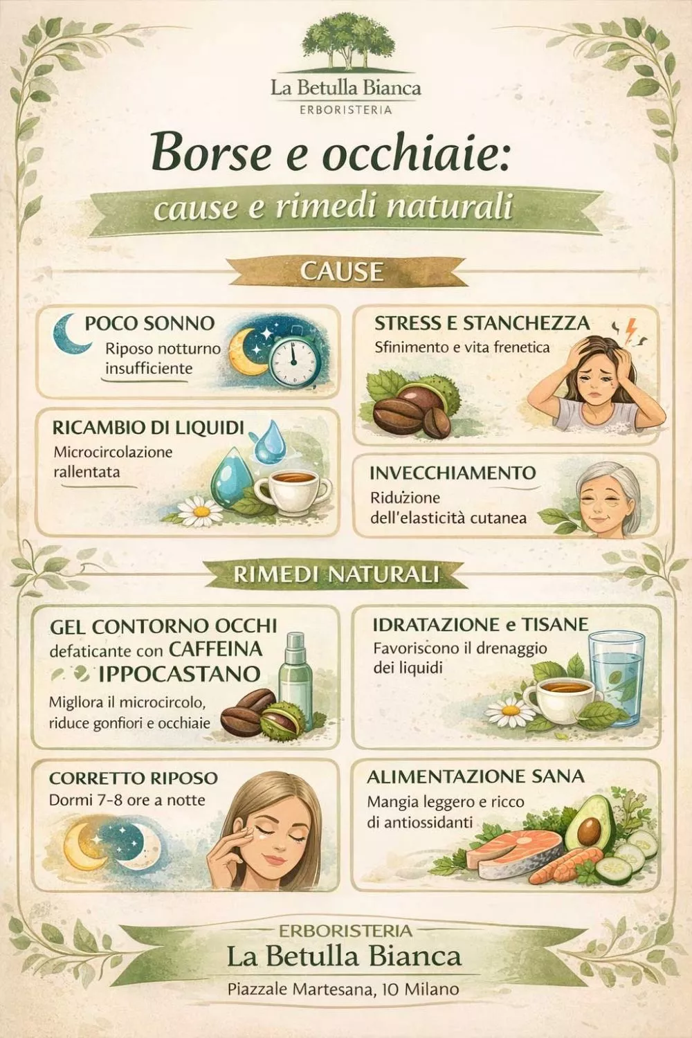 borse e occhiaie cause e rimedi naturali