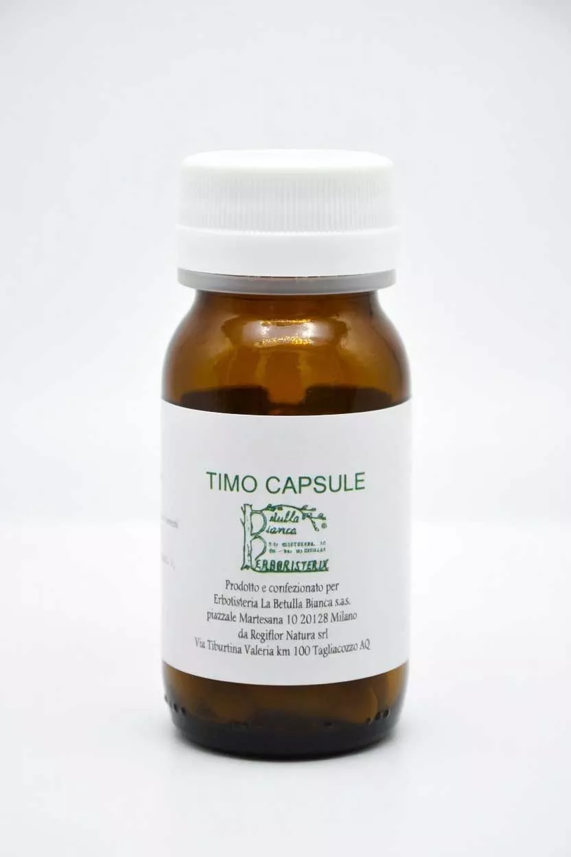 Confezione capsule di Timo &ndash; integratore naturale per vie respiratorie e benessere intestinale &ndash; La Betulla Bianca
