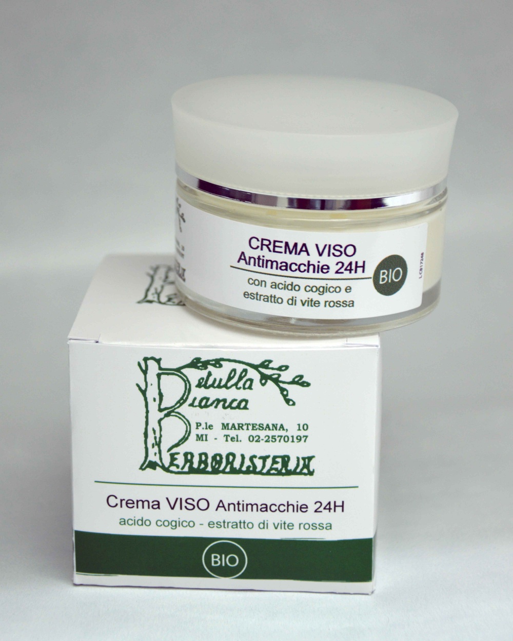 Crema Viso Antimacchie 24h con Acido Cogico e Vite Rossa La Betulla Bianca