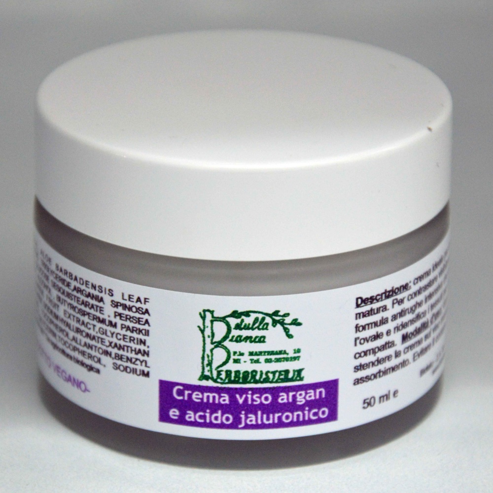 Crema viso antiage Argan e Acido Ialuronico La Betulla Bianca Milano