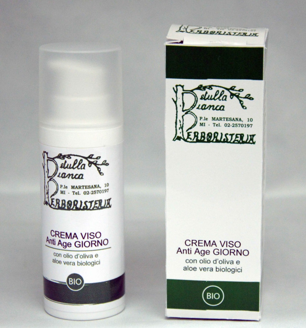 Crema viso antiage giorno ultra liftante con olio d&rsquo;oliva e aloe bio, stimola il collagene e combatte i radicali liberi