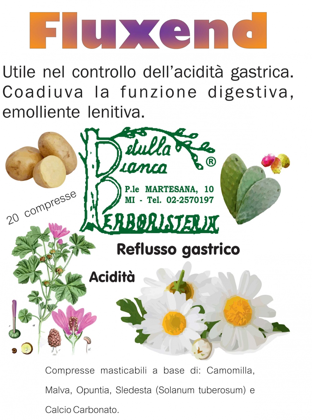 Fluxend compresse masticabili