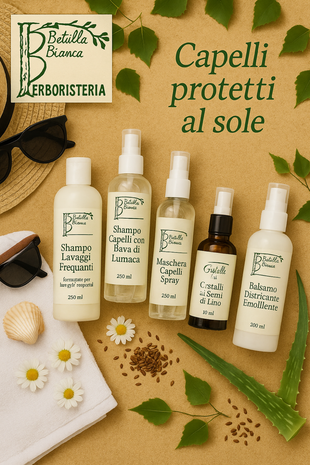 Proteggere i capelli in estate con i prodotti de La Betulla Bianca
