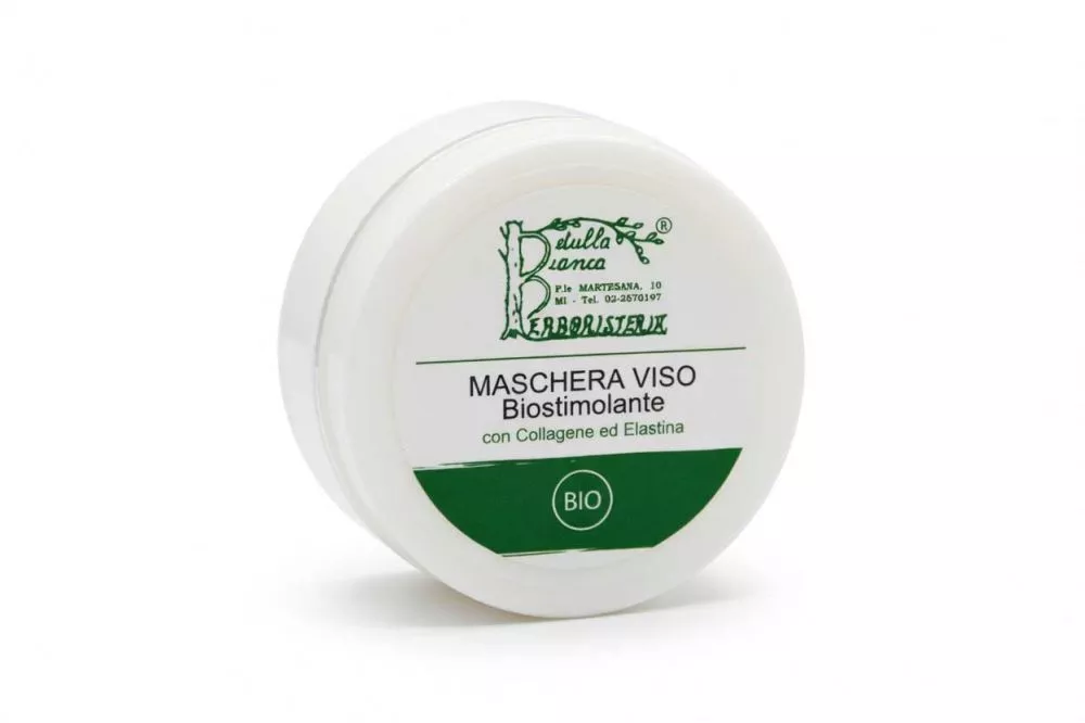 Maschera viso antiage biostimolante &ndash; formula sinergica con Acido ialuronico, Elastina, Collagene, Vitamina E e Centella asiatica per tonicit&agrave;, rigenerazione e contrasto segni invecchiamento &ndash; Erboristeria La Betulla Bianca