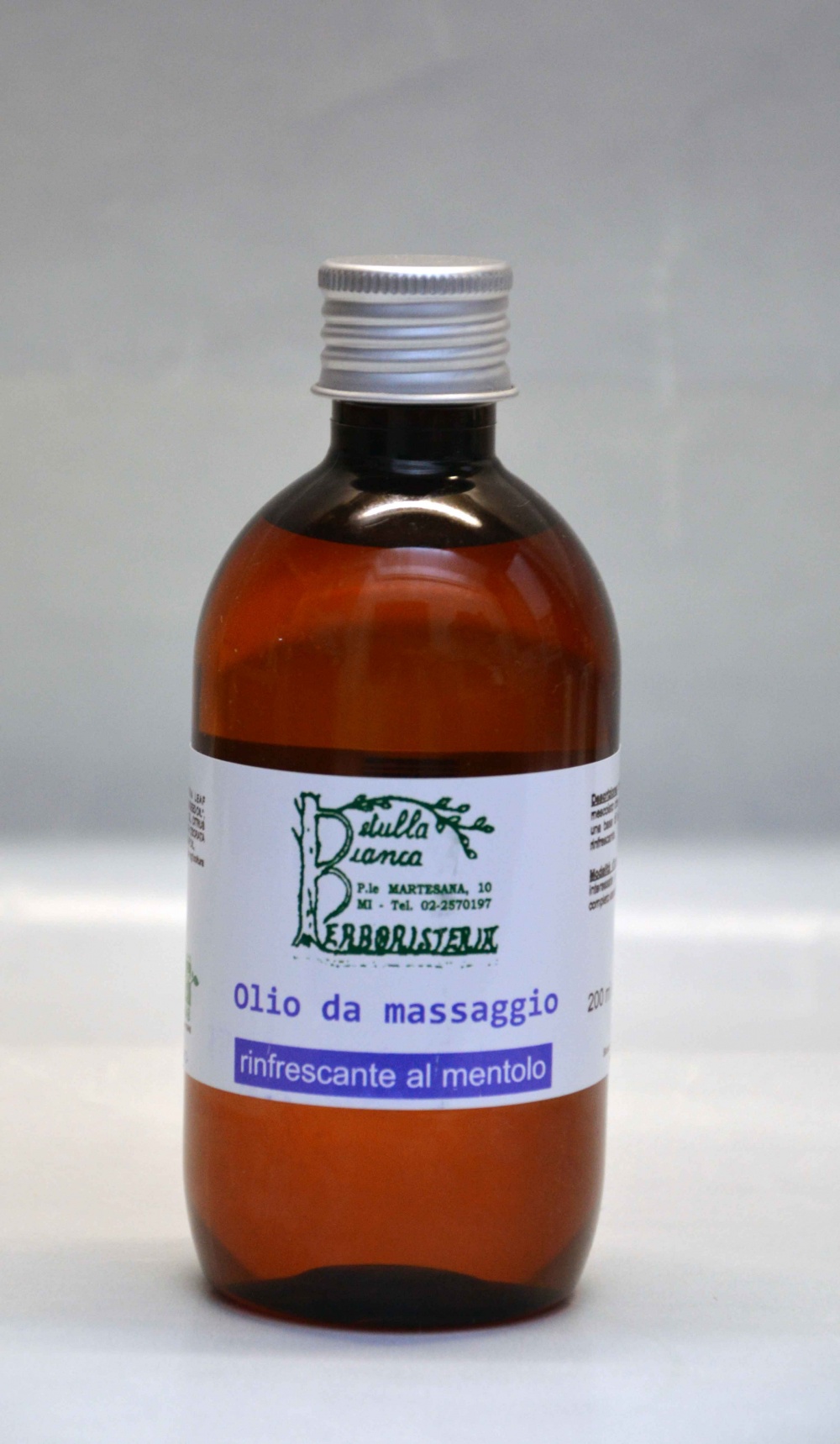 olio da massaggio mentolo