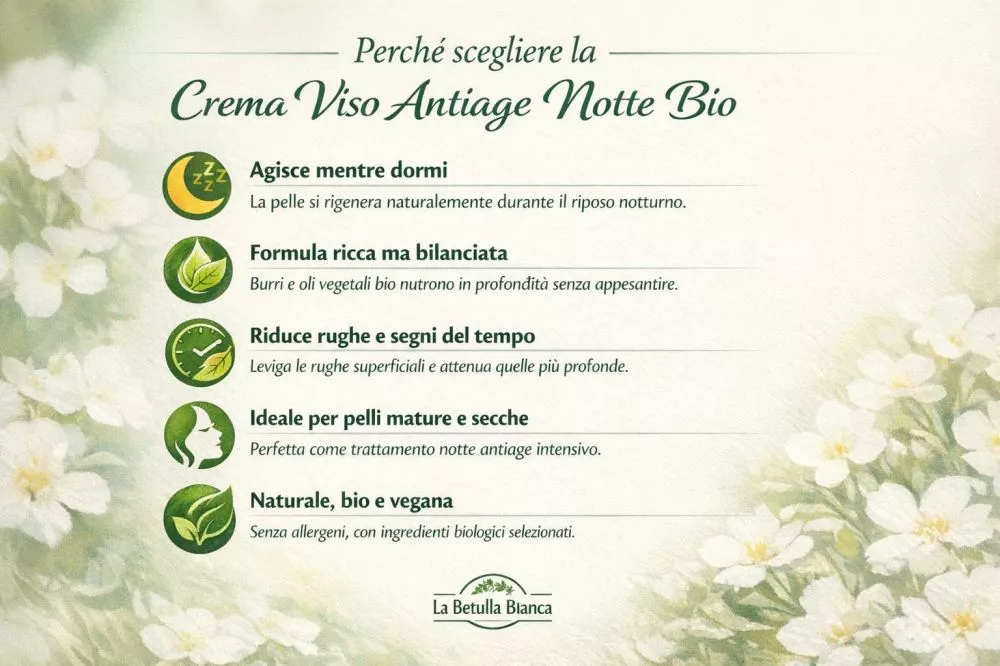 Perch&eacute; scegliere la crema viso antiage notte bio rigenerante e nutriente