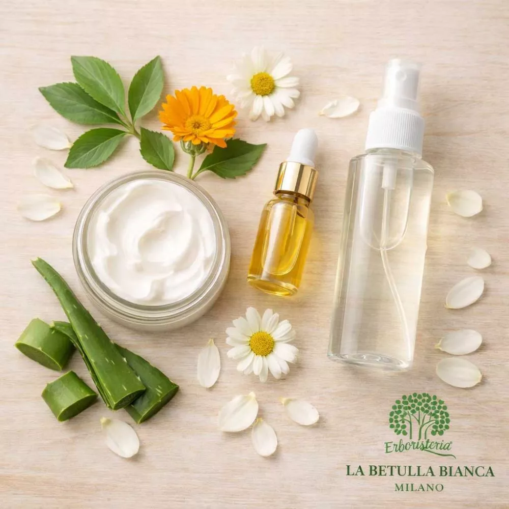 Routine viso primavera naturale con crema bava di lumaca, siero, tonico viso &ndash; cura pelle del viso - La Betulla Bianca Milano
