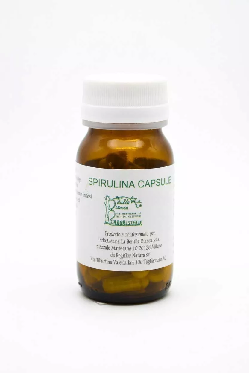 Integratore Spirulina capsule vegetali &ndash; supporto detox, immunitario e vista grazie a minerali e vitamine &ndash; coltivata con standard di purezza &ndash; La Betulla Bianca